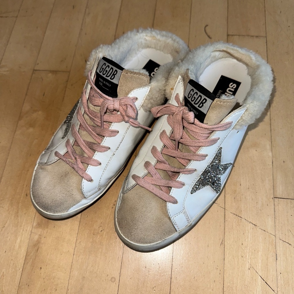 Authentic Golden Goose Super Star Sabot Shealing Mule sneakers, 40,  PG1471 - Picture 2 of 8